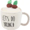 Frisco Brunch Coffee Plush with Rope Squeaky Dog Toy -FRISCO Sales 297230 MAIN. SY630 V1642086311