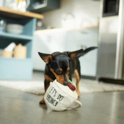 Frisco Brunch Coffee Plush with Rope Squeaky Dog Toy -FRISCO Sales 297230 PT2. SY630 V1642088565