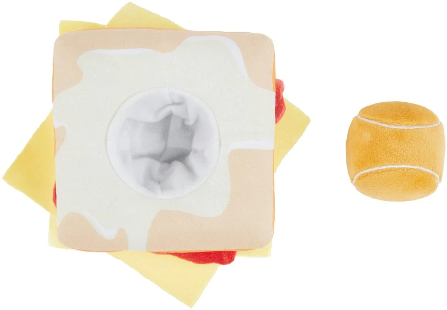 Frisco Brunch Egg in Hole 2-in-1 Plush Squeaky Dog Toy 5 Frisco Brunch Egg in Hole 2-in-1 Plush Squeaky Dog Toy - Image 3