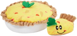 Frisco Brunch Quiche 2-in-1 Plush Squeaky Dog Toy