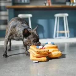 Frisco Brunch Pancake & Waffle Plush Squeaky Dog Toy, 2 count -FRISCO Sales 297250 PT2. SY630 V1642088751