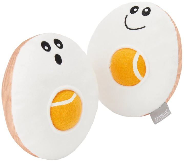 Frisco Brunch Egg in Hole 2-in-1 Plush with Tennis Ball Dog Toy 3 Frisco Brunch Egg in Hole 2-in-1 Plush with Tennis Ball Dog Toy