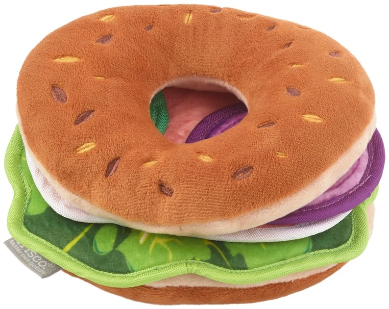 Frisco Brunch Bagel with Lox Plush Squeaky Dog Toy 3 Frisco Brunch Bagel with Lox Plush Squeaky Dog Toy