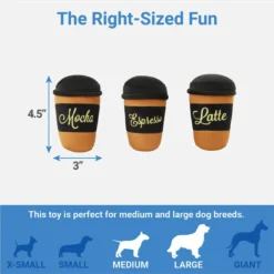 Frisco Brunch Espresso Machine Hide & Seek Puzzle Plush Squeaky Dog Toy -FRISCO Sales 297258 PT2. SY630 V1643916717
