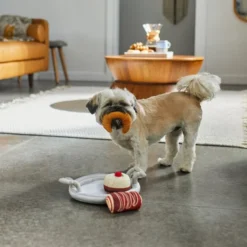 Frisco Brunch Pastry Tray Plush Squeaky Dog Toy, 4 count -FRISCO Sales 297262 PT3. SY630 V1642087931