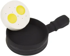 Frisco Brunch Breakfast Skillet Latex Squeaky Dog Toy, 2 count