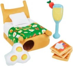 Frisco Brunch Breakfast in Bed Hide & Seek Puzzle Plush Squeaky Dog Toy