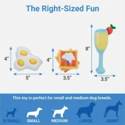 Frisco Brunch Breakfast in Bed Hide & Seek Puzzle Plush Squeaky Dog Toy -FRISCO Sales 297282 PT2. SY630 V1643916715