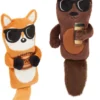 Frisco Brunch Bear & Fox Plush Cat Toy with Catnip, 2 count