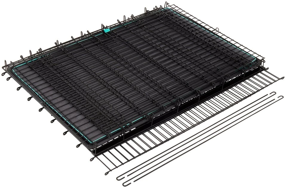 Frisco Heavy Duty Enhanced Lock Sliding Double Door Fold & Carry Wire Dog Crate & Mat Kit, 54 inch 6 Frisco Heavy Duty Enhanced Lock Sliding Double Door Fold & Carry Wire Dog Crate & Mat Kit, 54 inch - Image 4