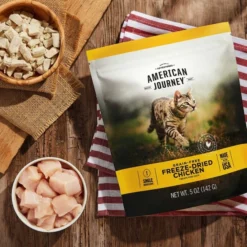 American Journey||Frisco American Journey 100% Chicken Freeze-Dried Grain-Free Cat Treats, 5-oz bag + Frisco Bird Teaser with Feathers Cat Toy, Blue -FRISCO Sales 297664 PT3. SY630 V1621266755