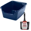 Nature's Miracle||Frisco Nature's Miracle Just For Cats Litter Scoop & Caddy + Frisco High Sided Cat Litter Box, Navy, Extra Large 24-in -FRISCO Sales 297978 MAIN. SY630 V1621301236