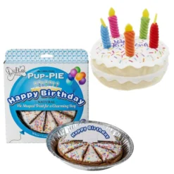 Frisco||The Lazy Dog Cookie Co. Frisco Plush Squeaking Birthday Cake Dog Toy, Small/Medium + The Lazy Dog Cookie Co. Happy Birthday Pup-PIE Dog Treat, Boy