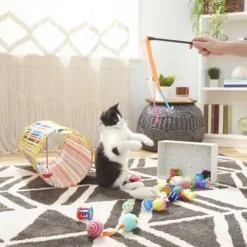 Sheba||Frisco Sheba Meaty Tender Sticks Salmon Flavored Cat Treats, 5 count + Frisco Plush, Teaser, Ball & Tunnel Variety Pack Cat Toy with Catnip, 25 count -FRISCO Sales 298508 PT4. SY630 V1623202064