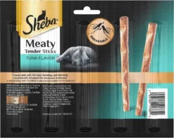Sheba||Frisco Sheba Meaty Tender Sticks Tuna Flavored Cat Treats, 5 count + Frisco Refillable Catnip Cat Toy, Brown Squirrel -FRISCO Sales 298510 PT2. SY630 V1623200842