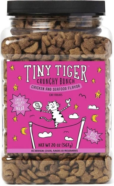 Tiny Tiger||Frisco Tiny Tiger Crunchy Bunch, Fearless Feathers and Gracious Gills, Chicken & Seafood Flavor Cat Treats, 20-oz Jar + Frisco Melamine Dog & Cat Treat Jar with Bamboo Lid, 8 Cups 4 Tiny Tiger||Frisco Tiny Tiger Crunchy Bunch, Fearless Feathers and Gracious Gills, Chicken & Seafood Flavor Cat Treats, 20-oz Jar + Frisco Melamine Dog & Cat Treat Jar with Bamboo Lid, 8 Cups - Image 2
