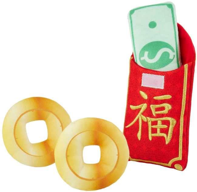 Frisco Red Envelope Plush Squeaky Dog Toy, 3 pack 3 Frisco Red Envelope Plush Squeaky Dog Toy, 3 pack