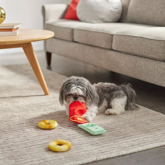 Frisco Red Envelope Plush Squeaky Dog Toy, 3 pack 5 Frisco Red Envelope Plush Squeaky Dog Toy, 3 pack - Image 3