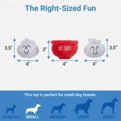 Frisco Dumpling Hide & Seek Puzzle Plush Squeaky Dog Toy, 4 count -FRISCO Sales 298881 PT2. SY630 V1640883705