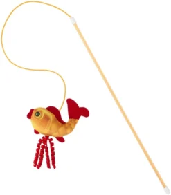 Frisco Flower & Koi Fish Teaser Cat Toy with Catnip