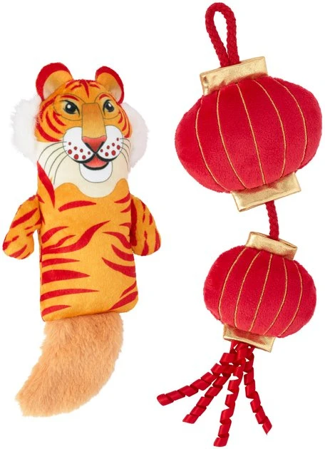 Frisco Lantern & Tiger Plush Kicker Cat Toy with Catnip 3 Frisco Lantern & Tiger Plush Kicker Cat Toy with Catnip