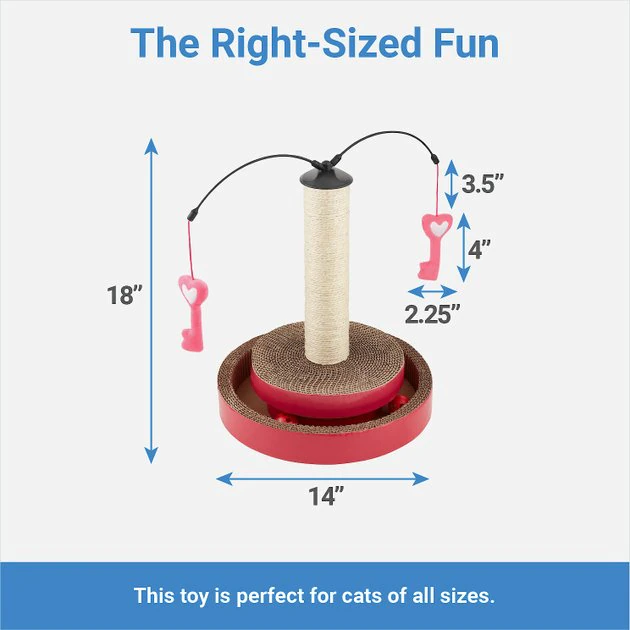 Frisco Key to My Heart Interactive Scratching Cat Toy with Catnip 4 Frisco Key to My Heart Interactive Scratching Cat Toy with Catnip - Image 2