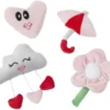 Frisco It's Raining Love Plush Cat Toy with Catnip, 4 count -FRISCO Sales 298968 MAIN. SY630 V1637693975