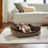 Frisco Herringbone Cuffed Cuddler Dog & Cat Bed -FRISCO Sales 299429 MAIN. SY630 V1638455944