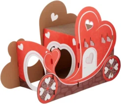 Frisco Love Carriage Cardboard Cat House, 2-Story