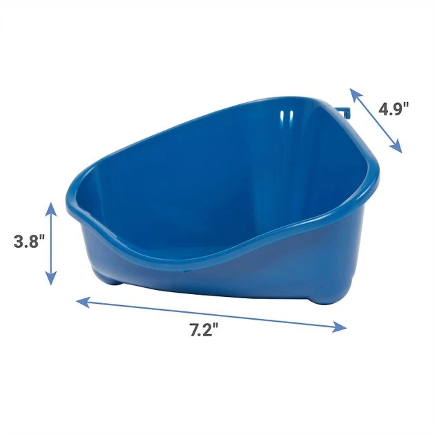 Frisco Corner Litter Box, Navy, X-Small + Small Animal Bedding, Lavender 5 Frisco Corner Litter Box, Navy, X-Small + Small Animal Bedding, Lavender - Image 3