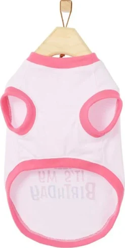 Frisco Birthday Cake Hat, X-Small/Small + Dog & Cat T-Shirt, Pink -FRISCO Sales 302396 PT6. SY630 V1623052655