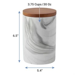 Frisco Marble Design Non-skid Ceramic Dog Bowl + Treat Jar with Wood Lid, 3.75 Cups 17 Frisco Marble Design Non-skid Ceramic Dog Bowl + Treat Jar with Wood Lid, 3.75 Cups -FRISCO Sales 302482 PT6. SY630 V1623053849