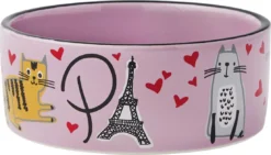 Frisco Paris Non-skid Ceramic Dish, 0.50 Cup + Cat Dish, 1.50 Cup -FRISCO Sales 302490 PT5. SY630 V1623048149