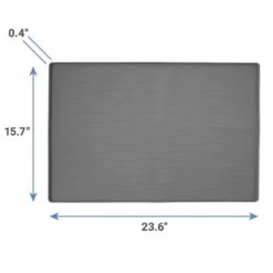 Frisco Silicone Food Mat, Gray, Large + Bones Non-skid Ceramic Dog Bowl -FRISCO Sales 302516 PT2. SY630 V1623059247