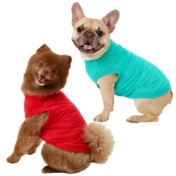 Frisco Basic Dog & Cat T-Shirt, Red + Teal