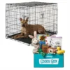 Frisco||Goody Box Frisco Fold & Carry Double Door Collapsible Wire Crate + Goody Box Puppy Toys, Treats & Potty Training -FRISCO Sales 302728 MAIN. SY630 V1658256150