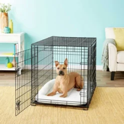 Frisco||Goody Box Frisco Fold & Carry Double Door Collapsible Wire Crate + Goody Box Puppy Toys, Treats & Potty Training -FRISCO Sales 302728 PT4. SY630 V1658256576