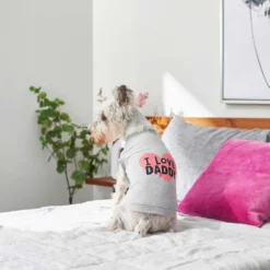 Frisco I Love Daddy + I Love Mommy Dog & Cat T-Shirt, Gray -FRISCO Sales 302738 PT3. SY630 V1623081155