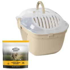 Frisco||American Journey Frisco Top Loading Kennel + American Journey 100% Chicken Freeze-Dried Grain-Free Cat Treats