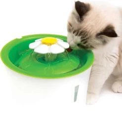 Catit||Frisco Catit Flower Plastic Fountain, 100-oz + Frisco Pet Toy & Bowl Cleaning Wipes -FRISCO Sales 303288 PT4. SY630 V1623043360