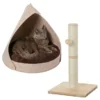 Frisco 21-in Sisal Scratching Post with Toy, Cream + Felt Removable Hood Cave Cat & Dog Covered Bed, Brown -FRISCO Sales 303320 MAIN. SY630 V1623049357