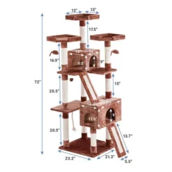 Frisco 52-in + 72-in Faux Fur Tree & Condo -FRISCO Sales 303334 PT2. SY630 V1623060455