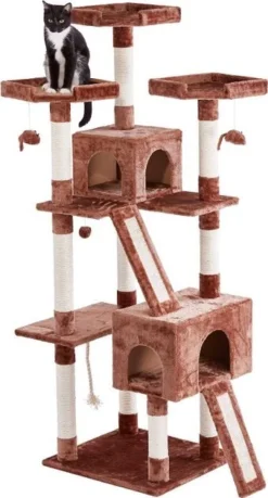 Frisco 52-in + 72-in Faux Fur Tree & Condo -FRISCO Sales 303334 PT4. SY630 V1623046656