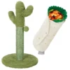 Frisco Cactus Cat Scratching Post, 22-in + Plush Squeaking Burrito Dog Toy -FRISCO Sales 303376 MAIN. SY630 V1623061062