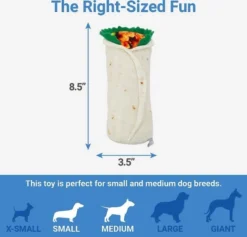 Frisco Cactus Cat Scratching Post, 22-in + Plush Squeaking Burrito Dog Toy -FRISCO Sales 303376 PT5. SY630 V1623076958