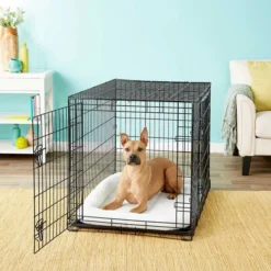 Frisco Fold & Carry Double Door Collapsible Wire Crate, 42 inch + Giant Dog Training & Potty Pads, 27.5 x 44-in, 30 count, Unscented -FRISCO Sales 303426 PT4. SY630 V1623069160