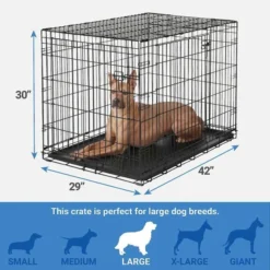 Frisco Heavy Duty Fold & Carry Double Door Collapsible Wire Crate & Mat Kit, + Extra Large Dog Training & Potty Pads, 28 x 34-in, 150 count, Unscented -FRISCO Sales 303458 PT2. SY630 V1623166665