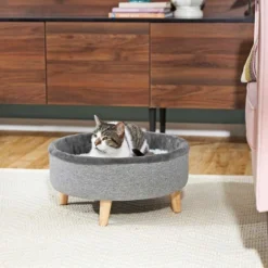 Frisco Modern Round + Tunnel Elevated Cat Bed -FRISCO Sales 303470 PT4. SY630 V1623068864