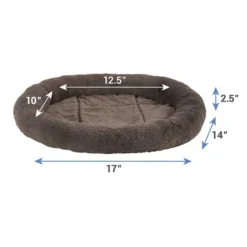 Frisco Self Warming Bolster Round Bed, Gray + 33-in Faux Fur Cat Tree & Condo, Gray -FRISCO Sales 303574 PT2. SY630 V1623072142