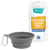 Frisco Silicone Collapsible Travel Bowl with Carabiner, Gray, 1.5 Cups + Pet Toy & Bowl Cleaning Wipes 2 Frisco Silicone Collapsible Travel Bowl with Carabiner, Gray, 1.5 Cups + Pet Toy & Bowl Cleaning Wipes -FRISCO Sales 303616 MAIN. SY630 V1623060759